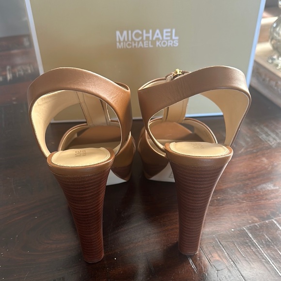 Michael Kors Women's Brown High Heel Sandals - Picture 3 of 6